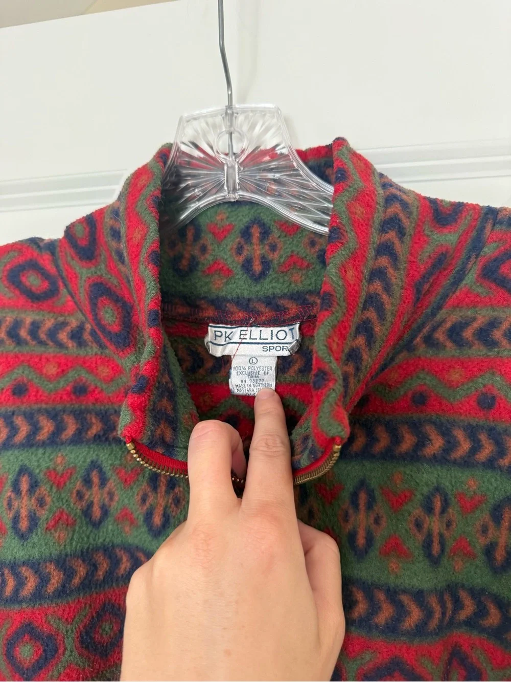 Vintage Oversized Aztec Fleece Pullover